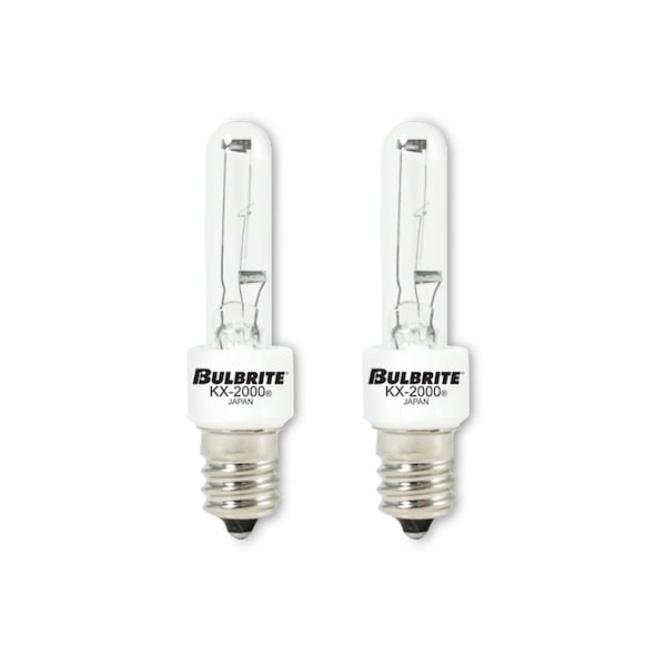 Bulbrite Pack of 2 60 Watt Dimmable Clear T3 Candelabra E12 Krypton/Xenon Bulb, 2PK 861200 - main